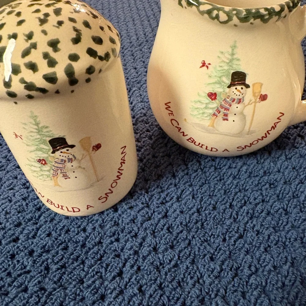 We Can Build A Snowman - Sugar, Creamer, Salt and Pepper Set